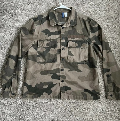 H\u0026M Camouflage Canvas Jacket | Size 