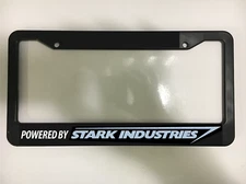 Powered By Stark Industries Iron Man Super Hero Avengers Car License Plate Frame