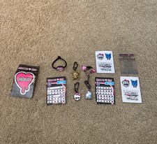 Monster High Lot of Stickers, Keychains, and Bracelets
