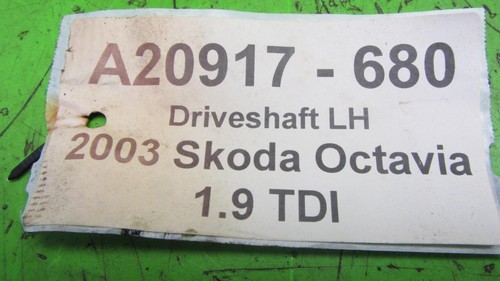 Eje de transmisión izquierdo ŠKODA OCTAVIA (1U) 1.9 TDi diésel 5 velocidades 98-08 - Imagen 2 de 5