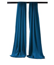 5' Ft Wide x 8' Set of 2 Panels Polyester Poplin Backdrop Drape Curtain Panels