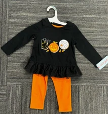 Girls Cat & Jack Halloween "Boo" Shirt & Leggings - Multiple Sizes! NWT