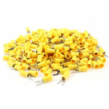 500Pcs SV5.5-5 Pre Insulated Fork Terminal Yellow for AWG 12-10 Wire 10 Stud