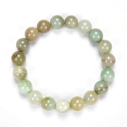 Natural Rare Garnierite Green Moonstone 8MM 10MM 7.5 inch Round Bracelet(S20) - Picture 2 of 3