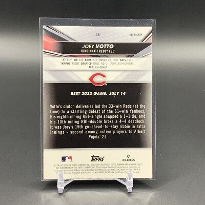 2022 Bowmans Best Joey Votto #38 Refractor Cincinnati Reds (TTC301