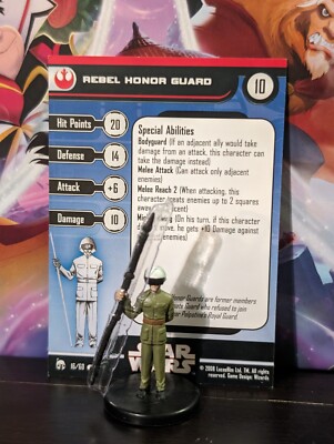 Star Wars Miniatures LEGACY OF THE FORCE Rebel Honor Guard 16/60 with card 