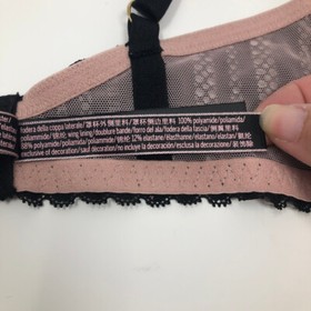 Victorias Secret Lined Plunge Bra Size 34D Black Lace