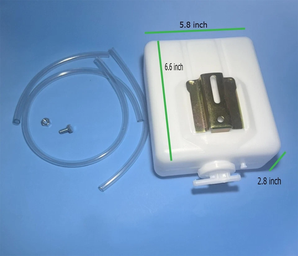 Tanque de refrigerante universal depósito depósito radiador desbordamiento 6,6 x 5,8 x 2,8 pulgadas Foto 2 de 2