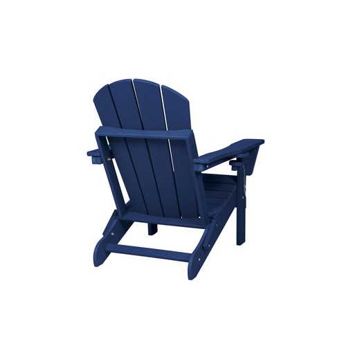 Folding Adirondack Chair with Side Table 3-Piece Adirondack Chair Set Multicolor - Picture 29 of 63
