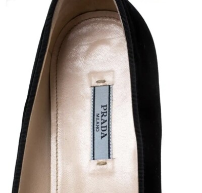 Prada Black Velvet Loafers IT 39/US9 | eBay display picture 1