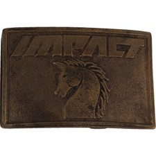 Impact Horsehead Equestrian Horse Themed Western 1980s Vintage Belt Buckle