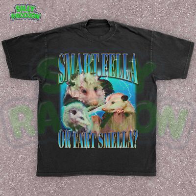 Funny Possum Adult Unisex Shirt, Smart Fella or Fart Smella Sarcastic Tee