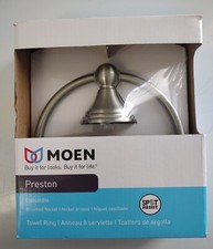 Moen Preston Towel Ring Spot Resist Brushed Nickel DN8486BN Genuine Sealed Box