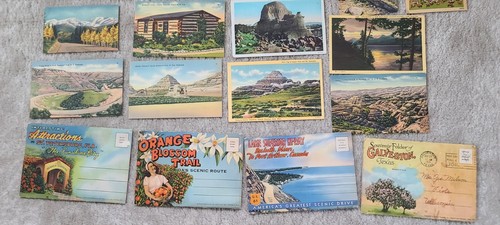 Lote 25 POSTALES DE COLECCIÓN CA MT ND West Cowboy 1914 1946 1957 cancelaciones carpeta FL - Imagen 2 de 14