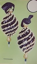 Walco Beaded Sequin Christmas 2 Ornament Kit Spiral Swirls New Vintage 1970s US