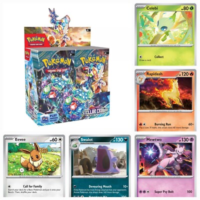 Pokemon Stellar Crown SCR EN Einzelkarten ohne Holo Near Mint in Sleeve