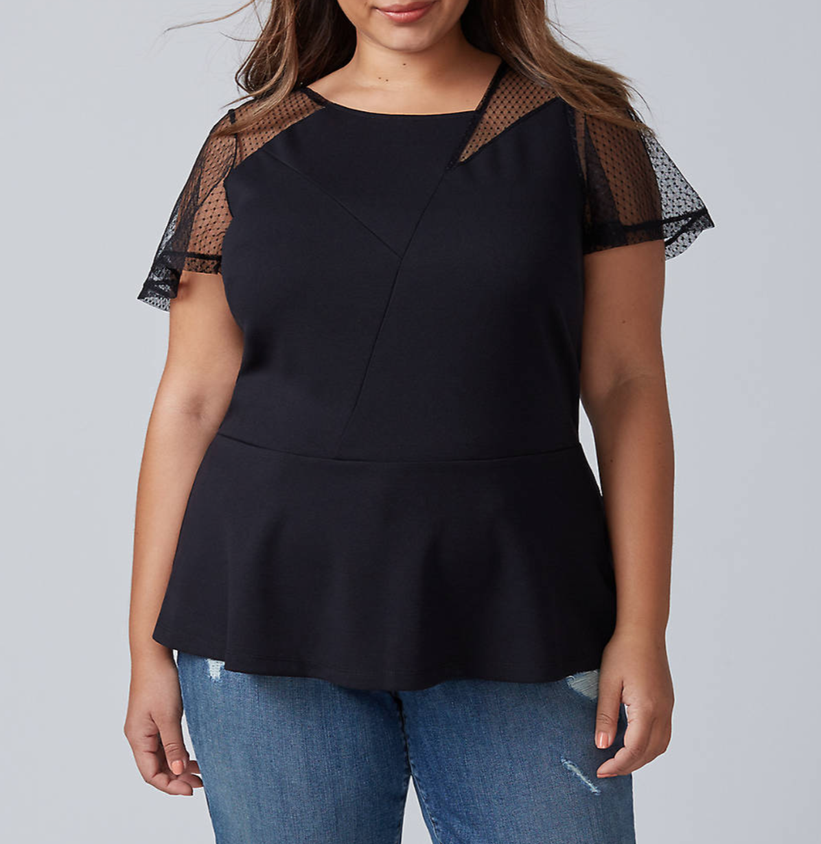 lane bryant peplum tops