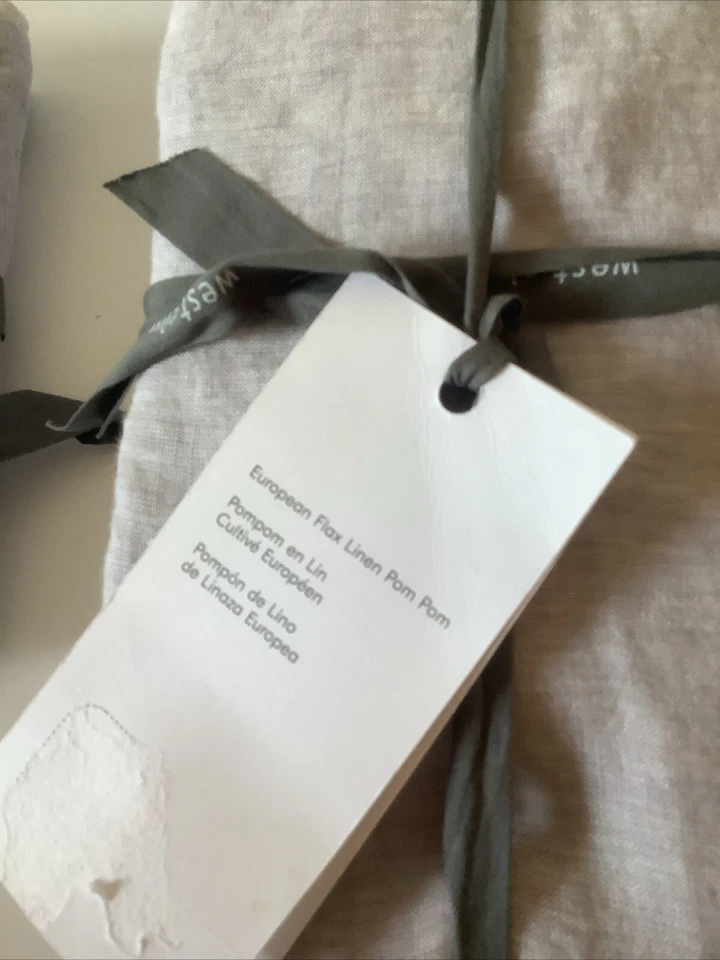 Capa de edredom West Elm linho europeu dupla lilás e farsa - Imagem 3 de 4