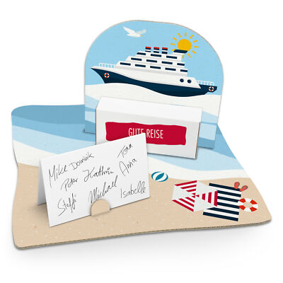 itenga Geldgeschenk Verpackung Kreuzfahrt Reise Gutschein Urlaub Schiff Karte