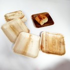 Palm Leaf Plates Square Disposable Biodegradable Eco-Friendly Fast Shipping 5pcs