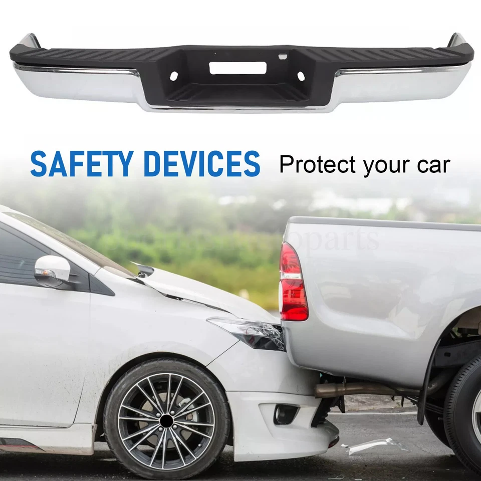 Chrome Rear Step Bumper Assembly For 2006-2008 Ford F-150 F150 W/o Sensor Holes Foto 2 de 4