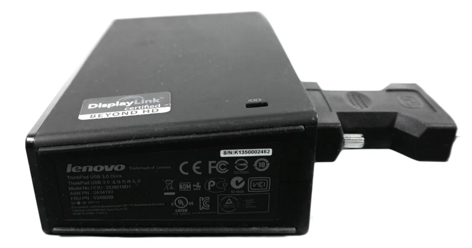 Lenovo DU9019D1 USB 3.0 Docking Station for ThinkPad X1 X220 T420S W520 w/ PSU - Image 4 of 4