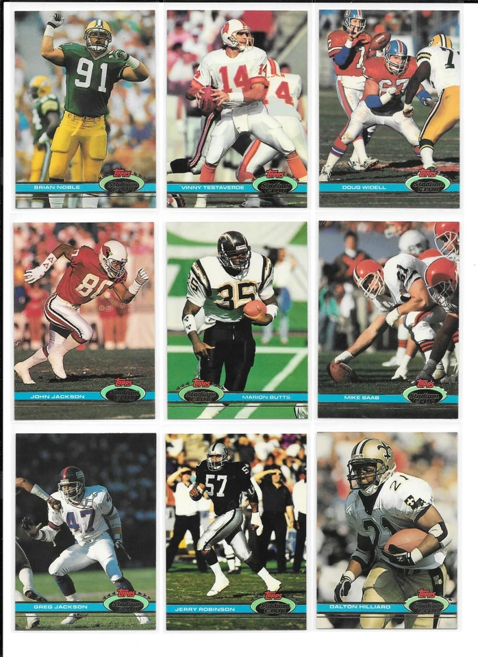 1991 Stadium Club Football Trading Cards / Choose From List  #s 1 - 250 / mb37 - Image 3 of 4