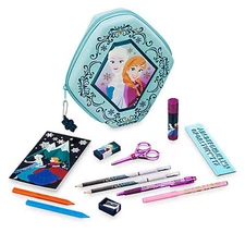 NWT Disney store Frozen Anna and Elsa Zip up stationary Kit School Supplies