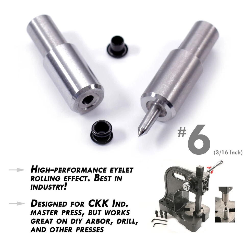 Master Series- Eyelet Setting Press - Includes: 3/16 + 1/4 Eyelet Setting Dies - Image 3 of 4