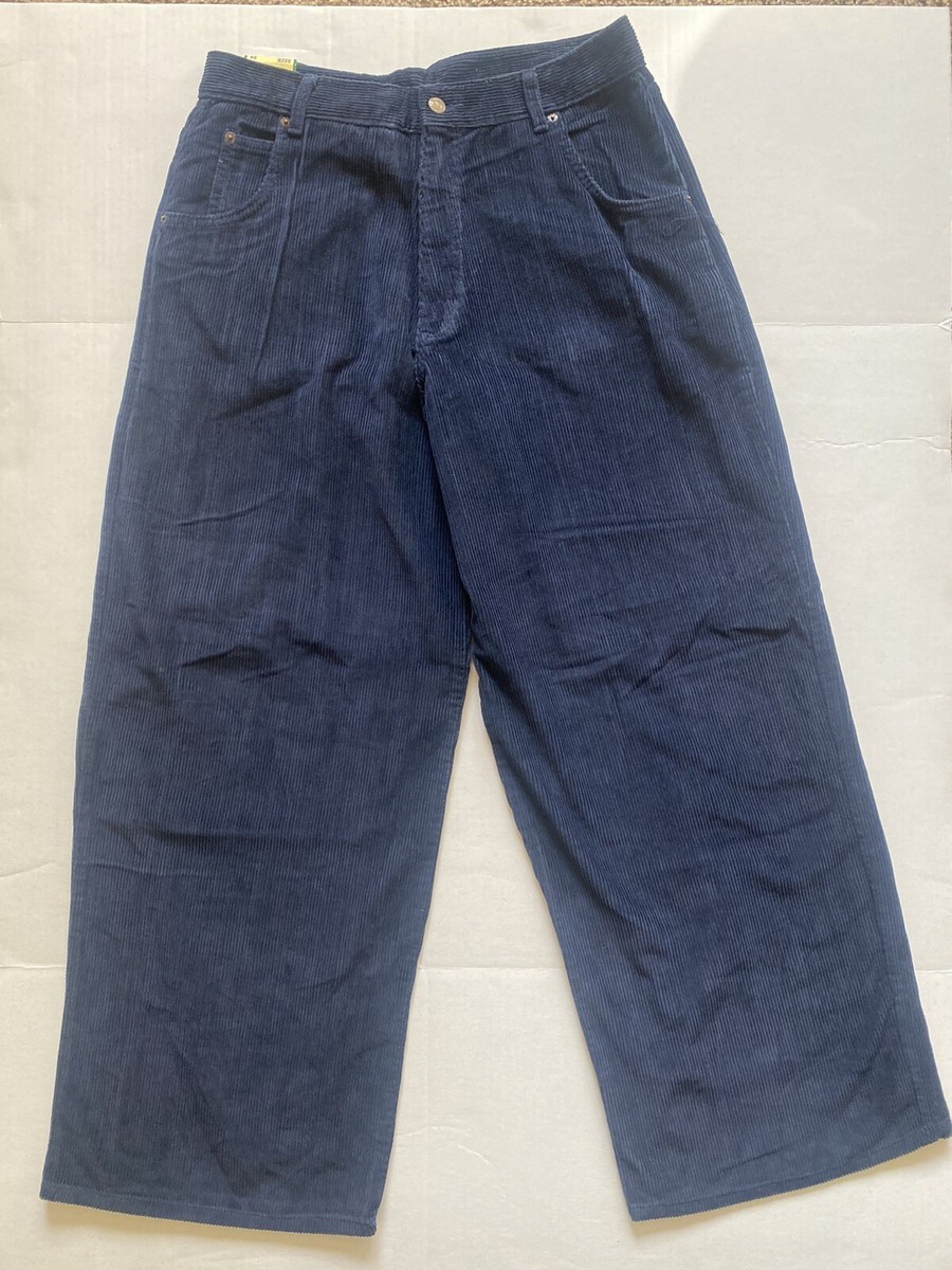 solo semore ネイビー　ワークパンツ Vintage Solo Semore Corduroy Jeans Size 36 Mens Blue Baggy
