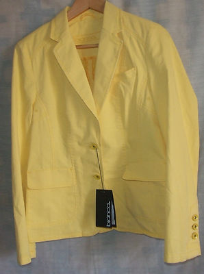 Veste Bianca Jaune Taille FR38/EU36 - Coton Stretch Manches Longues - Neuf Avec étiquettes