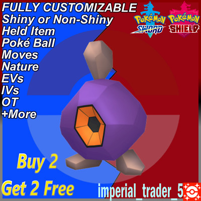 Pokémon Sword and Shield   Shiny Roggenrola   W/ Best 6IV Customizable