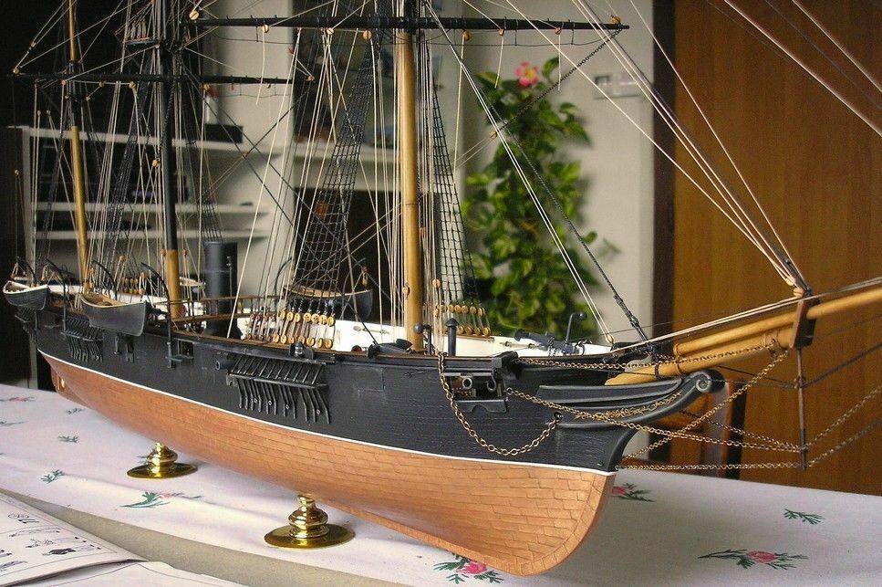 貴重！ヴィンテージ　ドイツRevell　CSS アラバマ 1/96スケール Revell CSS Alabama 1:96 - set of 434pcs CNC walnut blocks and