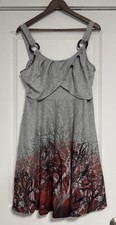 Dresslilly Dressfo Knit Grey Black Red Woods Stretchy Dress NWT XXXL 14