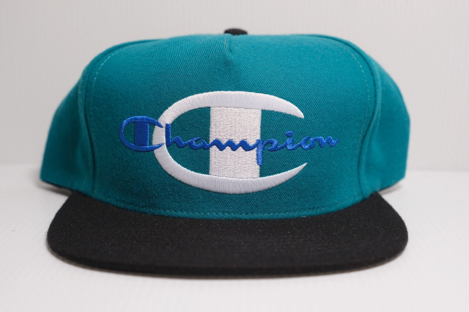 CASQUETTE SUPREME SS15 CHAMPION 5 PANNEAUX SARCELLE NEUVE BOÎTE LOGO DUNK DEADSTOCK