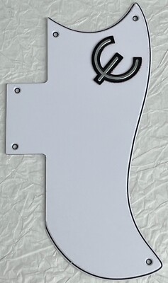 New Great-For Gibson SG  61 Reissue & E Logo Style Guitar Pickguard 3 Ply White
