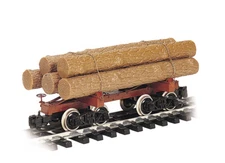 BACHMANN G-Scale 98490 Skeleton Log Car w/ Logs, Metal Wheels, Knuckle Couplers