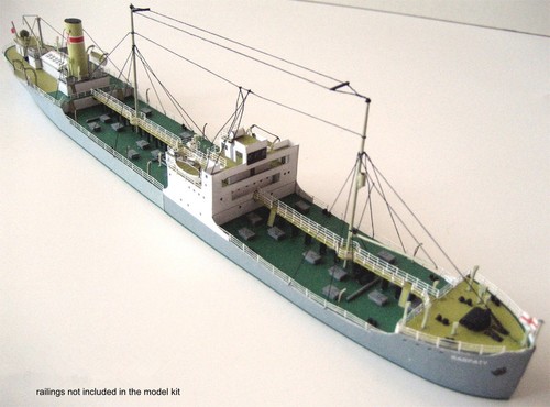 1:400 Scale Poland Tanker Karpaty Ship DIY Handcraft Paper Model Kit - Picture 3 of 8