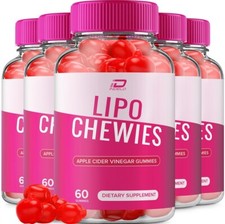 (5 Pack) Lipo Chewies ACV Gummies - LipoChewies  ACV Gummies, Vitamin B12