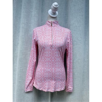 Cabana Life Orange white pink long sleeve swim shirt
