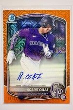 2025 Bowman Mega Box Robert Calaz Orange Mojo Auto /25 BMA-RC Rockies 🔥