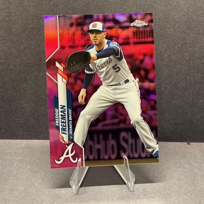 2020 Topps Chrome #131 Freddie Freeman Pink Refractor