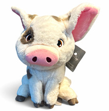 Moana Pua Pig Plush Stuffed Animal Toy Gray White Pink With Tags 2016 