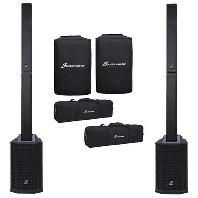 2 x Studiomaster Direct 121MX 12' Active Compact Array System mit Tragetaschen