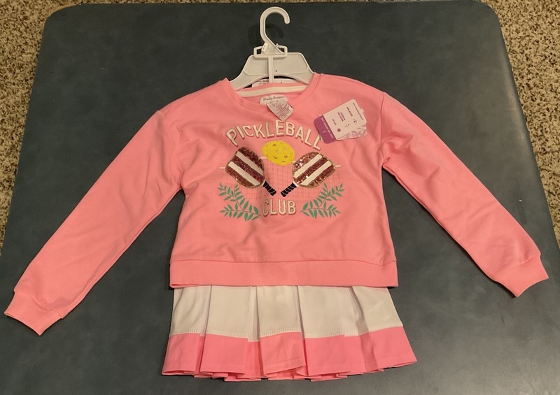 Tommy Bahamas Girl’s Size 6 Moisture Wicking Pink Pickleball 4-Piece Skort Set