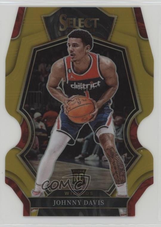 2022 Panini Select Premier Level Gold Prizm Die-Cut 8/10 Johnny Davis #191 19fe