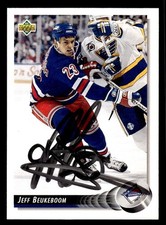 1992 Upper Deck Hockey #161 Jeff Beukeboom Signed Autograph (no COA)