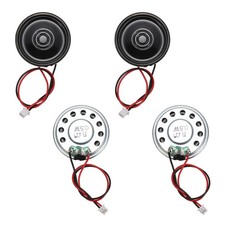 4 Pcs 8 Ohm Small Speaker, 0.5W 30mm OD Metal Shell Round Magnet Tiny Speaker