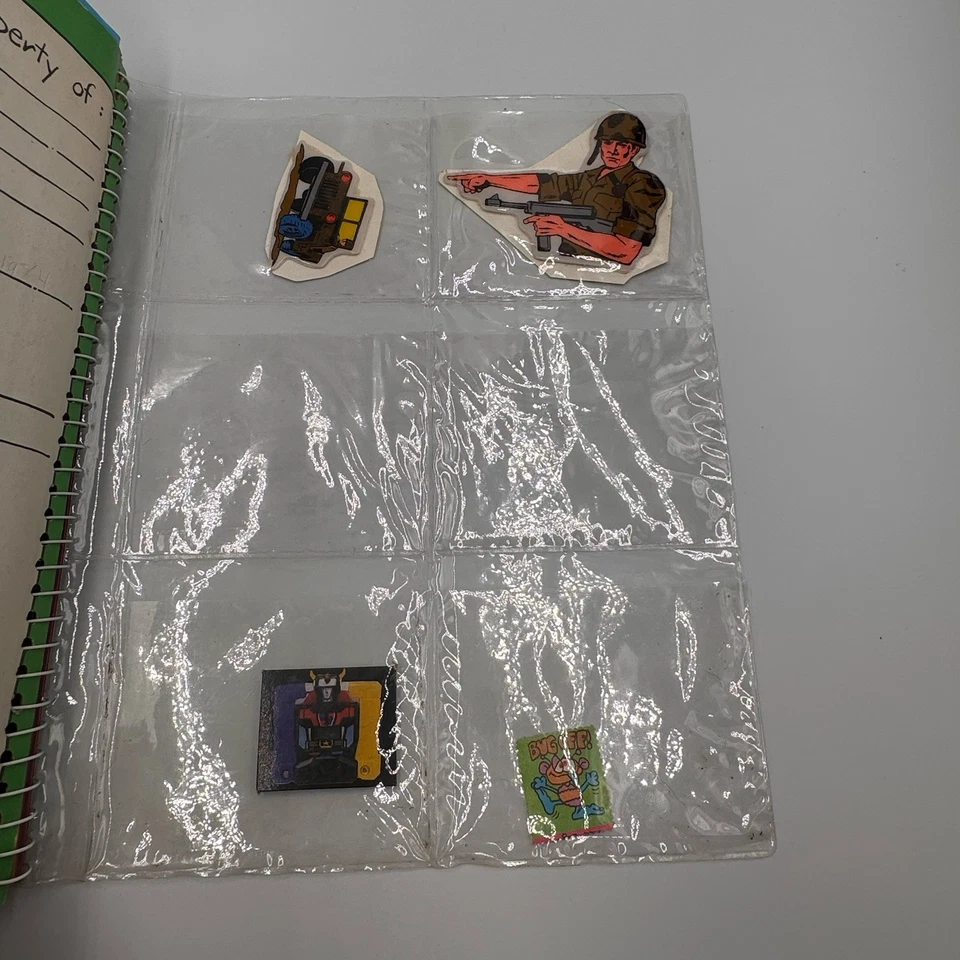Álbum de colección de pegatinas azules Imperial Toy Co 1983 de colección con pegatinas nuevas GI Joe Foto 4 de 4