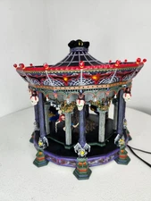 Dept 56 55317 Halloween Ghostly Carousel Animated Lights Sound Snow Village--